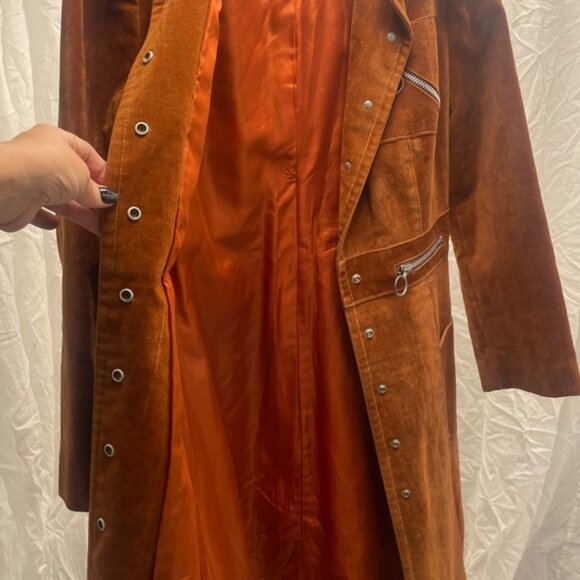 Steampunk jacket womens, vegan suede, small, - Picture 5 of 8